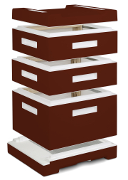 Frankenbeute® 11 Rähmchen Dadant Blatt mit Flachboden