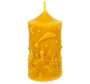 Kerze Stumpen Winterlandschaft