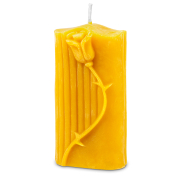 Kerze mit Rose, flach