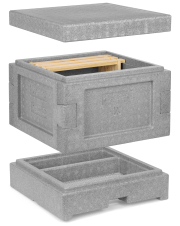 Mini Plus Styropor® Beute grau mit Rähmchen