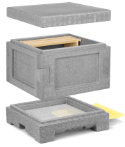 Mini Plus Styropor® Beute III grau mit Rähmchen