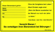 Warn- und Infoschild Bienenstand