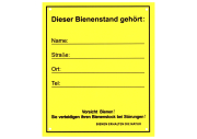 Infoschild "Bienenstand" groß