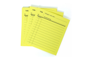 Ersatz Notiz-Kärtchen, gelb