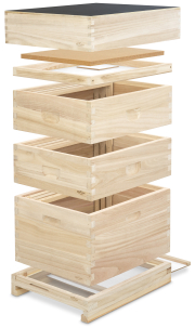 Lorenzbeute Dadant US mit Varroaboden