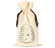 ApiSina® Honigglasbeutel natur „Bienenkorb“