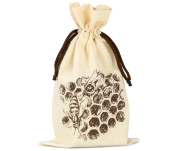 ApiSina® Honigglasbeutel natur „Wabe“