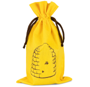 ApiSina® Honigglasbeutel gelb „Bienenkorb“