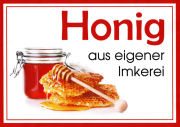 ApiSina® PVC-Schild „Honig rot“