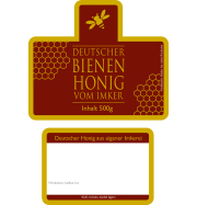 Rütli® Honigglas-Etikett 500 g rot/gold