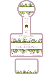 Rütli® Honigglas-Etikett 500 g, Siegel rund, Landhaus II