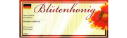 ApiSina® Etikett Rahmen „Blütenhonig rot“