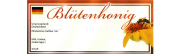 ApiSina® Etikett Rahmen „Blütenhonig orange“