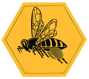 Großer Aufkleber "Hexagon"