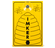 Saugnapfschild mit Bienenkorb Imker
