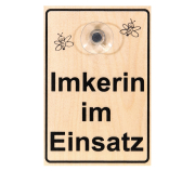 Saugnapfschild Imkerin im Einsatz