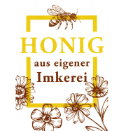ApiSina® Werbeaufkleber „Honigillustration“