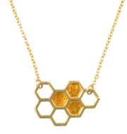 Halskette "Waben", gold