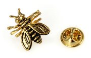 Bienenbrosche goldfarben