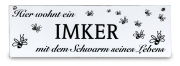 Dekoschild "Imker mit Schwarm"