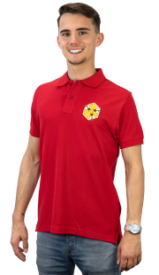 ApiSina® Polohemd mit Wabenlogo, rot