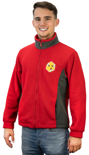 ApiSina® Fleecejacke mit Wabenlogo, rot