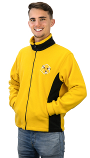 ApiSina® Fleecejacke mit Wabenlogo, gelb