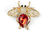 Bienenbrosche "Rubinkönigin"