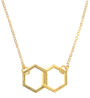 Halskette "Wabenduett", vergoldet